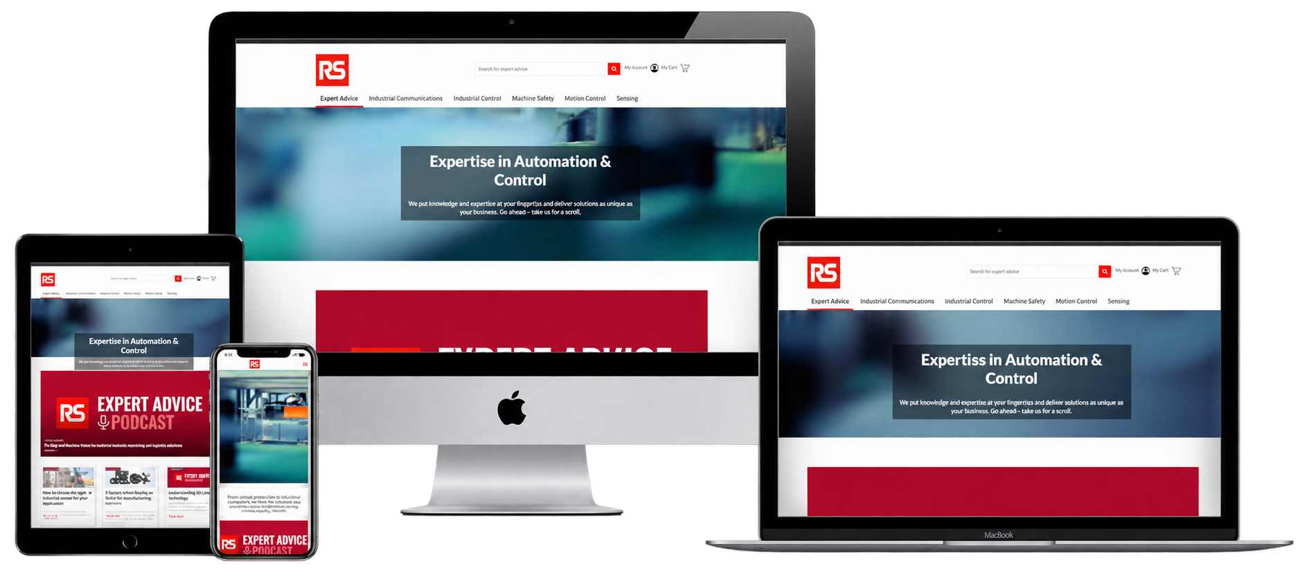 RS Components website after modernization