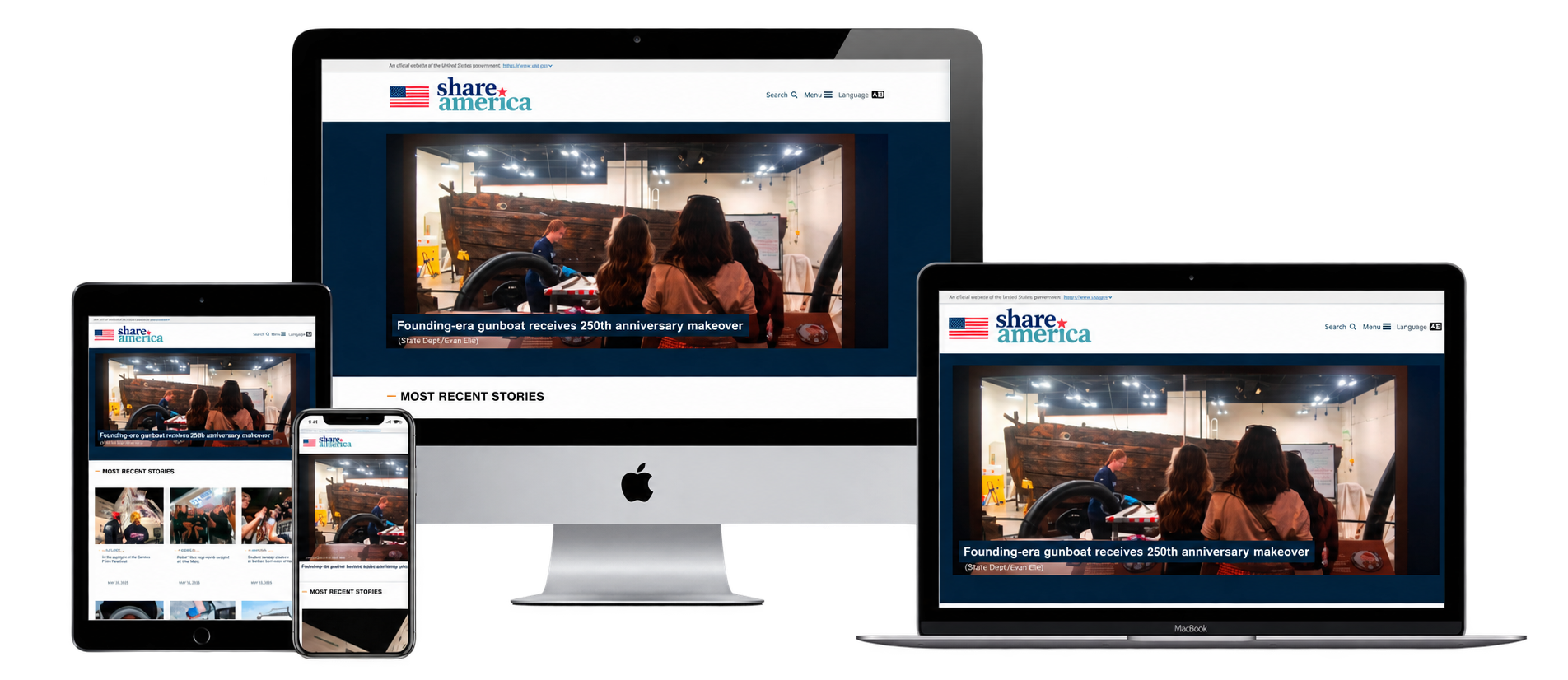 ShareAmerica website after migration to WordPress VIP