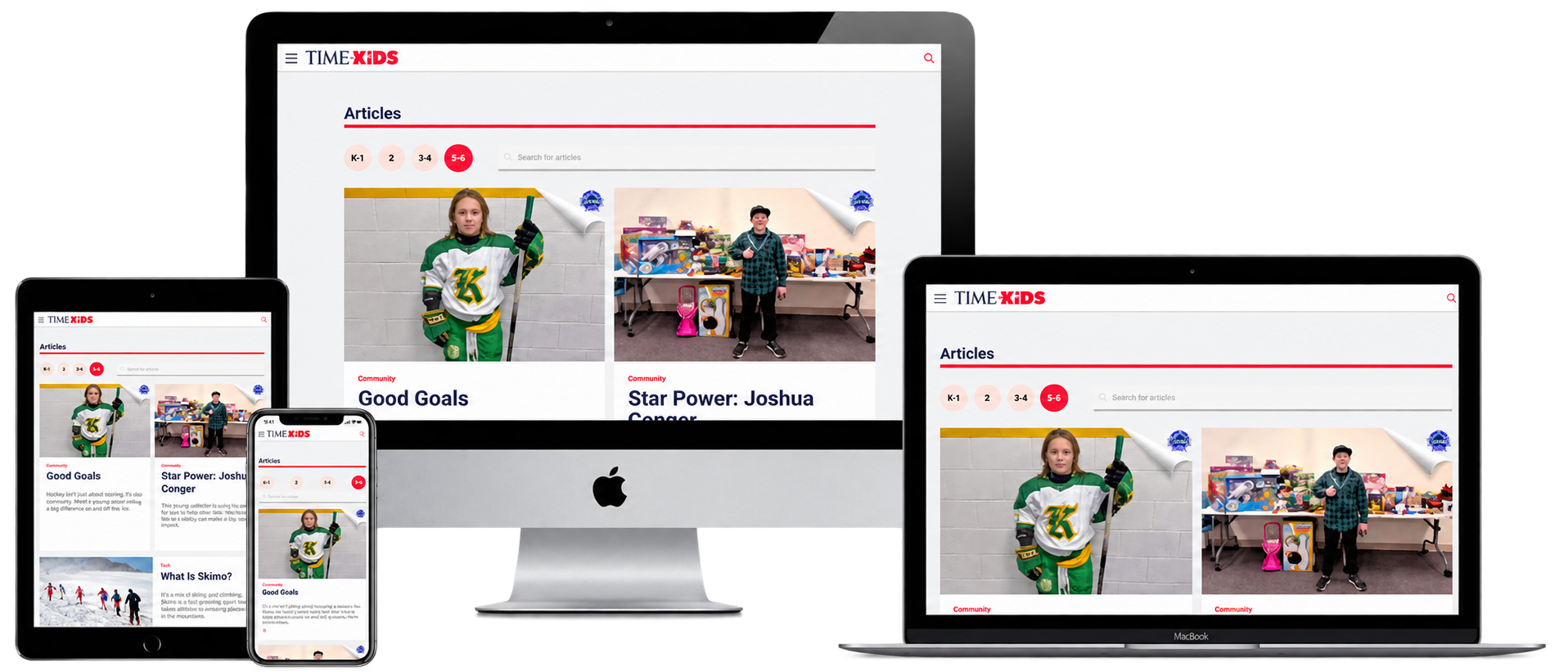 TIME website after modernization